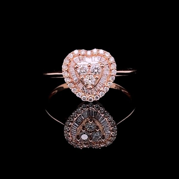 Rose Heart Classic Diamond Ring 18kt Supply