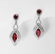 Ruby Gemstones Dangling Diamond Earrings 14kt Supply