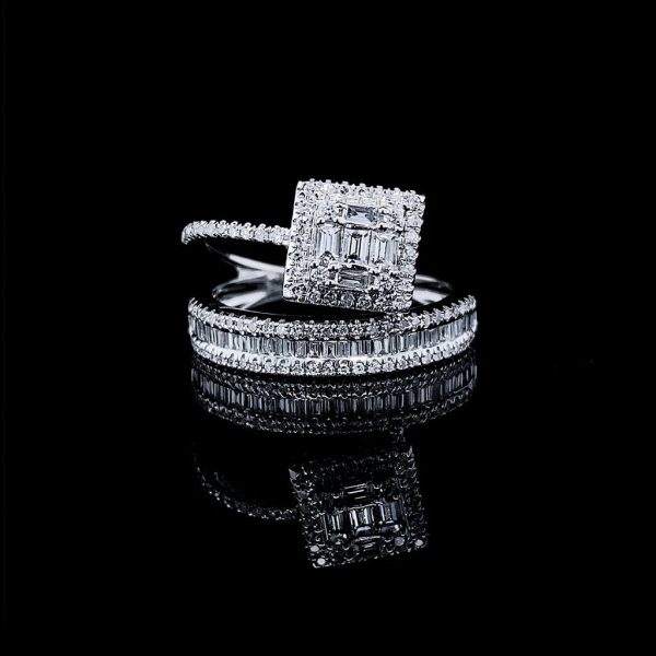 PREORDER | Square Deco Diamond Ring 14kt Discount