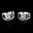 Square Creolle Statement Diamond Earrings 14kt Cheap