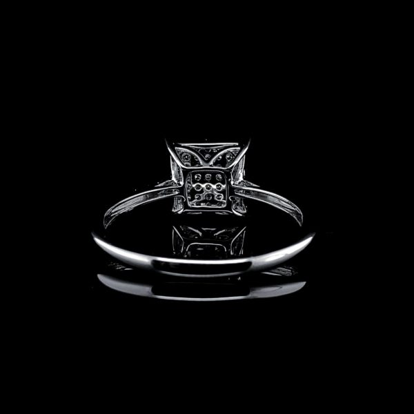 Square Diamond Ring 18kt Discount