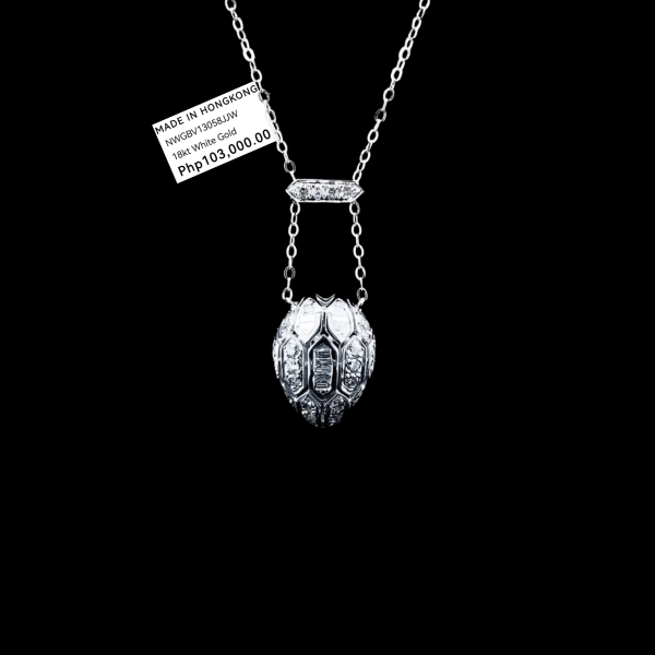 PREORDER | Serpent Deco Diamond Necklace 18kt For Sale