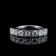 Round Enlarger Setting Half Eternity Diamond Ring 18kt For Sale