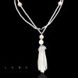 PREORDER | South Sea Pearl Gemstones Tassel Strand Diamond Necklace 14kt Hot on Sale