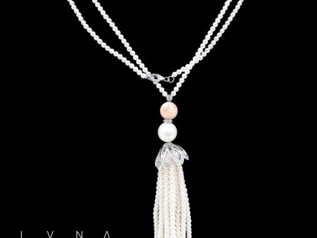 PREORDER | South Sea Pearl Gemstones Tassel Strand Diamond Necklace 14kt Hot on Sale