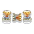 Rainbow Sapphire Diamond Jewelry Set 14kt Online