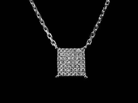 Square Classic Diamond Necklace 18kt Online Sale