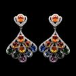 Rainbow Sapphire Gemstones Chandelier Diamond Earrings 14kt Cheap