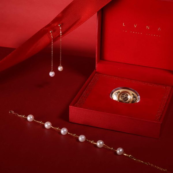 The Vault | Akoya Pearl 2 Layer Bracelet & Earrings Set + FREE 24kt Lucky Golden Boat & ₱10,000 worth of LVNA GCs Cheap