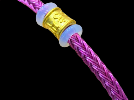 #GOLD2024 | 24kt Gold Fortune Mantra Purple String Bracelet Sale