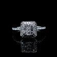 Square Paved Diamond Ring 18kt For Sale