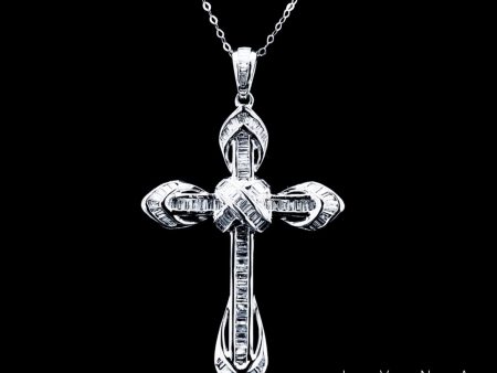 Religious Cross Pendant Diamond Necklace 14kt Discount