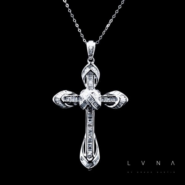 Religious Cross Pendant Diamond Necklace 14kt Discount