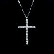 PREORDER | White Cross Diamond Necklace 18kt For Cheap