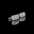 Round Oval Paved Hoop Diamond Earrings 14kt Online