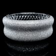 NEW Millionaire’s Paved Diamond Bangle 18kt Hot on Sale