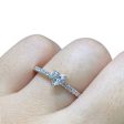 VANA | 0.32cts G VVS2 Heart Paved Band Diamond Engagement Ring 14kt White Gold Discount