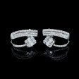 PREORDER | Square Paved Creolle Diamond Earrings 14kt Cheap