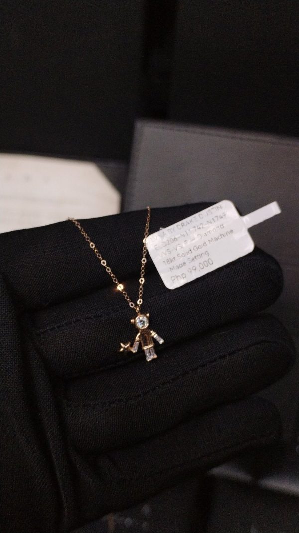 Rose Little Star Man Diamond Necklace 18kt Fashion