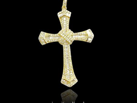 Religious Cross Pendant Diamond Necklace 14kt Cheap