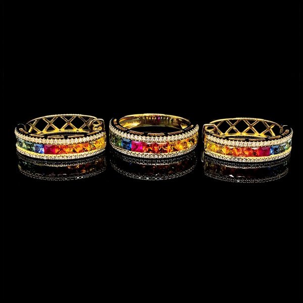 PREORDER| Rainbow Half Eternity Diamond Jewelry Set 14kt Online