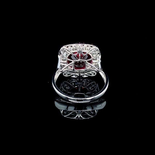 Red Ruby and Pink Ruby Gemstones Diamond Ring 14kt Online now