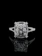 Radiant Halo Diamond Ring 14kt Hot on Sale