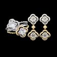 PREORDER| Multi-Tone Floral Clover Diamond Jewelry Set 14kt on Sale