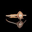 Rose Marquise Halo Diamond Ring 18kt Cheap