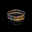 Rainbow Sapphire Full Eternity Ring Online Sale