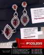 Ruby Gemstones Dangling Diamond Jewelry Set 14kt Online now