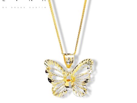 #GOLD2024 | 18K Golden Butterfly of Ivana Necklace Foxtail Chain Sale