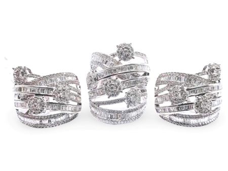 Round Loop Statement Diamond Jewelry Set 14kt For Cheap