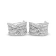 #TheSALE Cluster Round Baguette Crossover Diamond Earrings 14kt Online