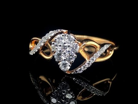 Teardrop Twisted Knot Diamond Ring 18kt Discount