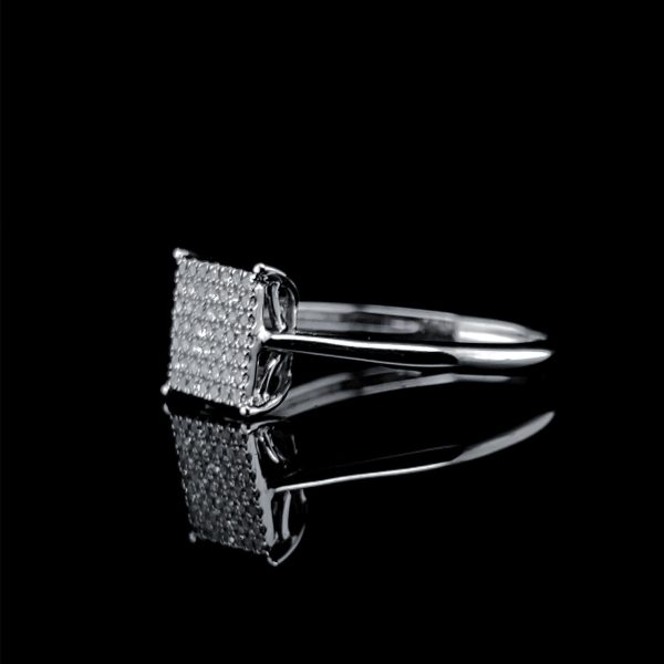 Square Diamond Ring 18kt Discount