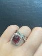 Red Ruby Cabochon Gemstones Statement Diamond Ring 14kt Fashion