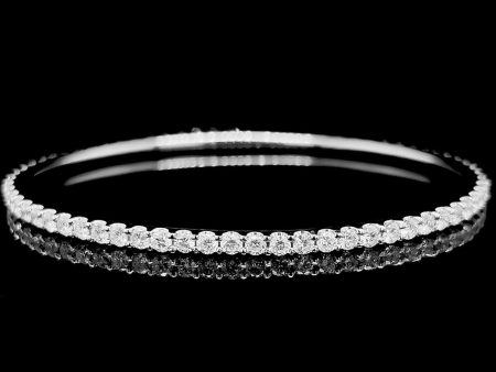 Round Paved Bangle Diamond Bracelet 18kt Fashion