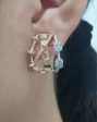 PREORDER | Three-Tone Diamond Statement Creolle Earrings 14ktDER | For Cheap