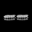 Round Half Eternity Hoop Diamond Earrings 14kt Fashion