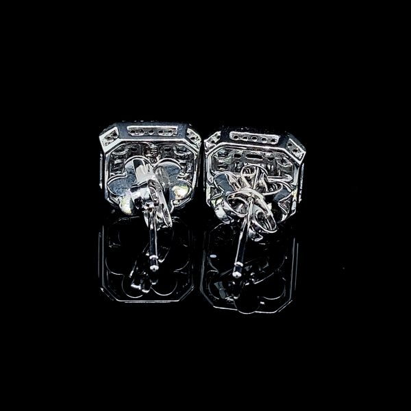 PREORDER | Square Diamond Earrings 14kt Fashion