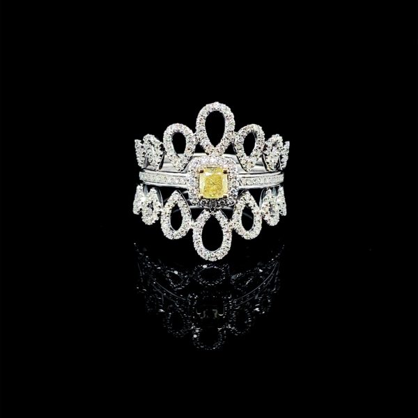 PREORDER | Yellow Twin Diamond Ring 14kt on Sale