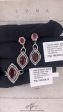 Ruby Gemstones Dangling Diamond Jewelry Set 14kt Online now