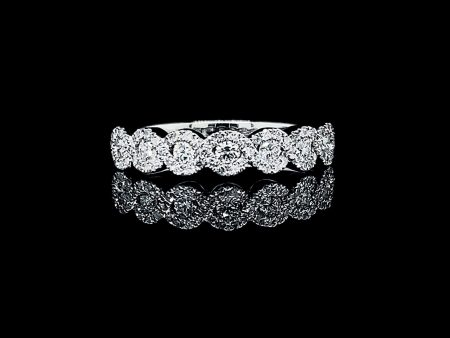 PREORDER | Round Chain Half Eternity Diamond Ring 14kt Online Sale