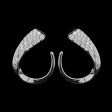 Swirl Overlap Paved Diamond Earrings 14kt Online now