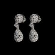 Round Pear Diamond Earrings 18kt Supply