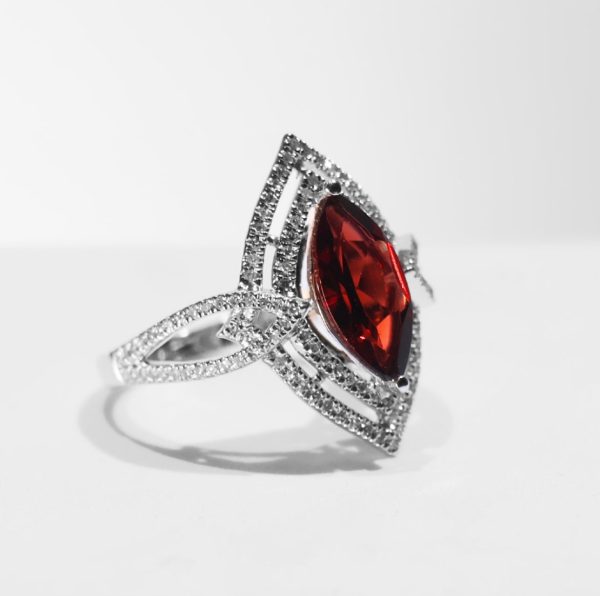 Ruby Gemstones Diamond Ring 14kt Supply