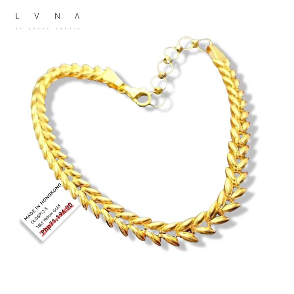 #GOLD2024 | 18K Golden Chunky Feather Bracelet on Sale