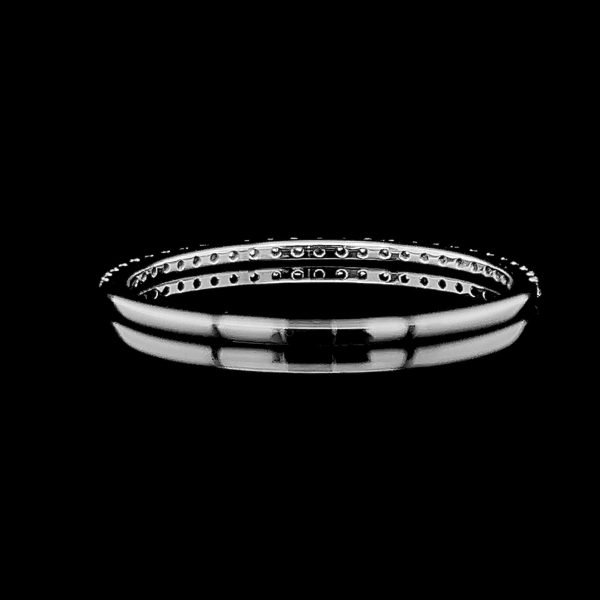 Round Half Eternity Diamond Ring 18kt Fashion