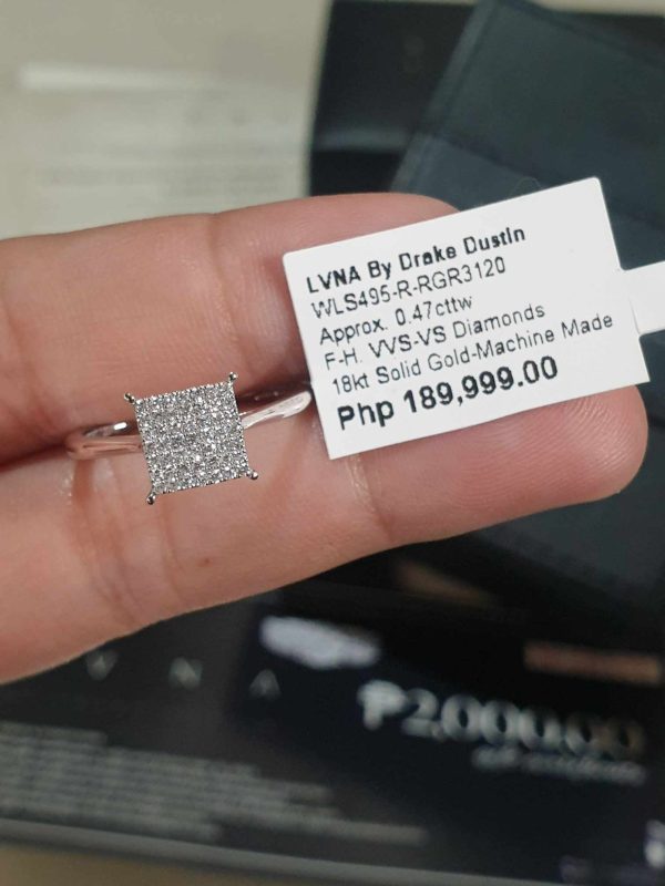 Square Diamond Ring 18kt Discount